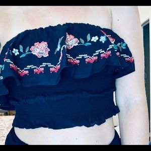FLORAL TOP AND BOTTOM SET